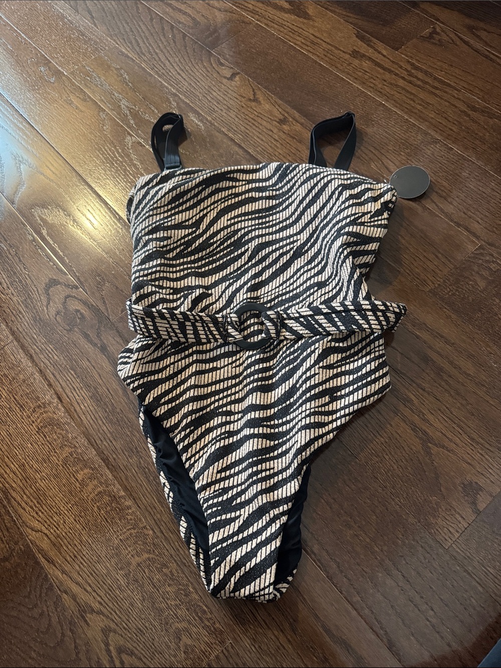 Vici striped one piece bathing suit swim nwt